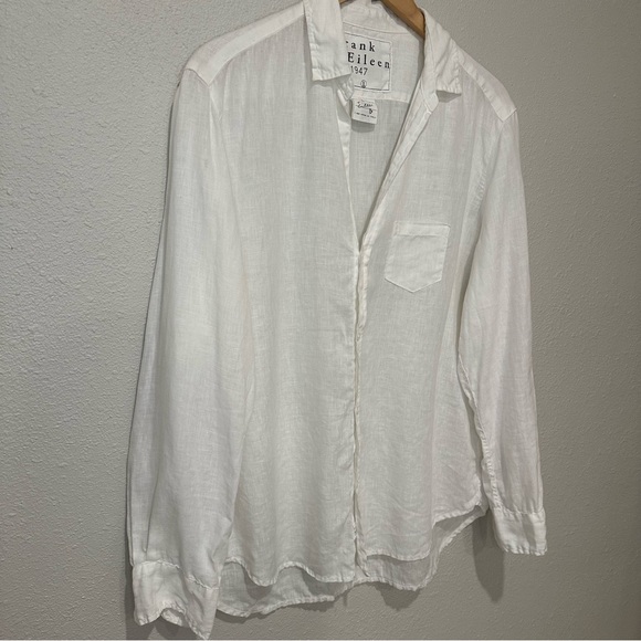 Frank & Eileen Classic White Linen Button-Up Shirt - Picture 5 of 11